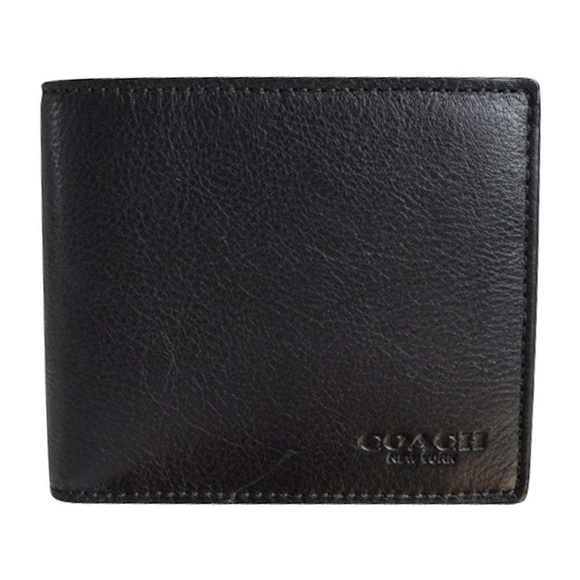 COACH NWT Men s Compact ID Calf Bifold Wallet - Picture 1 of 6